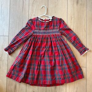 Mini Boden Red Plaid Kids Dress